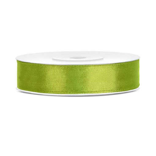 Picture of SATIN RIBBON GREEN APPLE 12MM PER METRE
